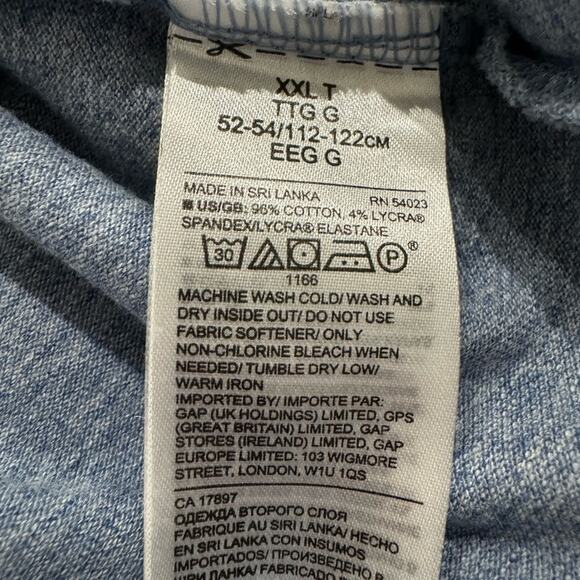 NWT Banana Republic Light Blue Performance Pique Polo Chest Pocket Size XXL TALL - Picture 8 of 9